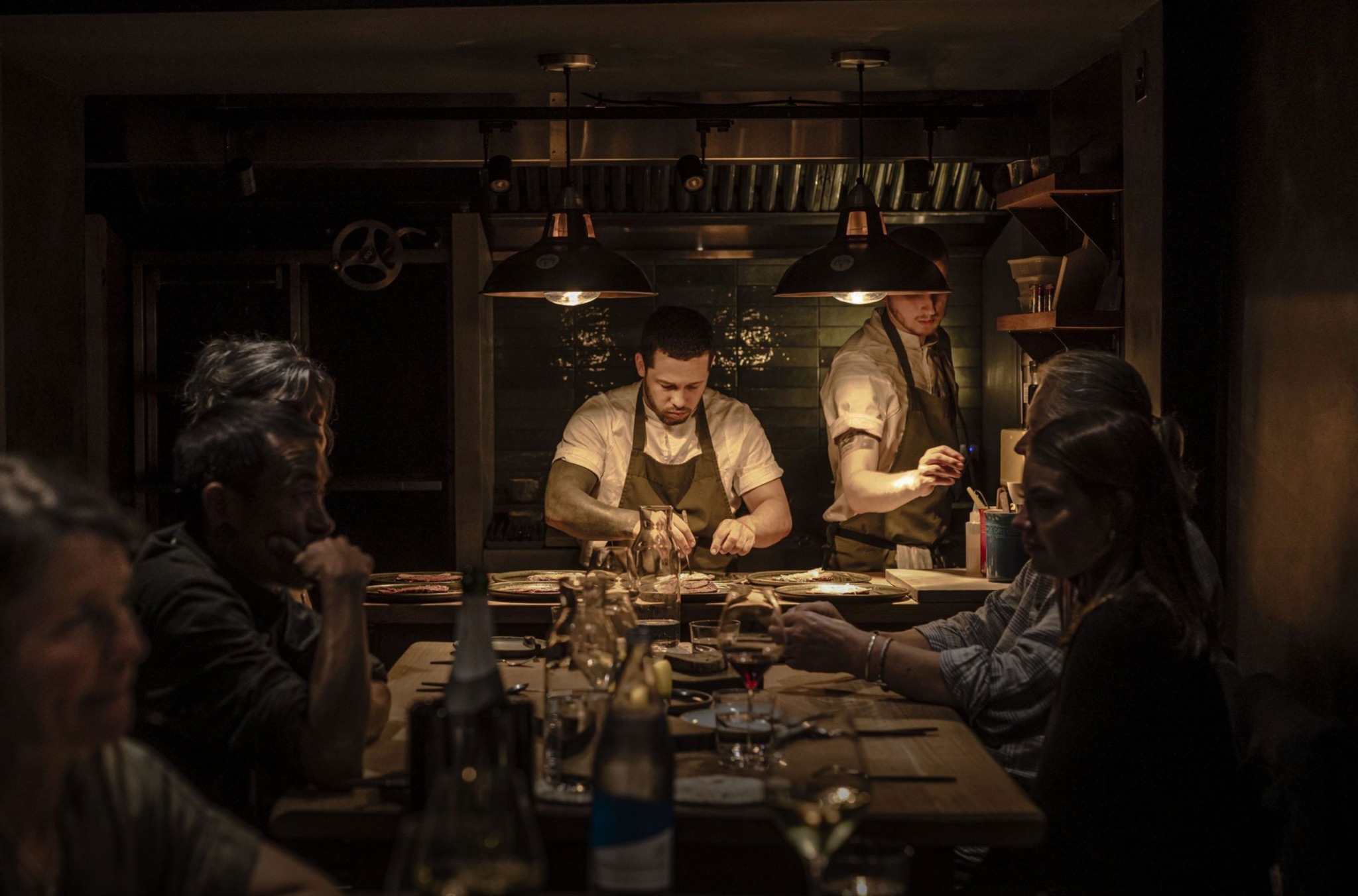 Dinner service at Gwen Restaurant